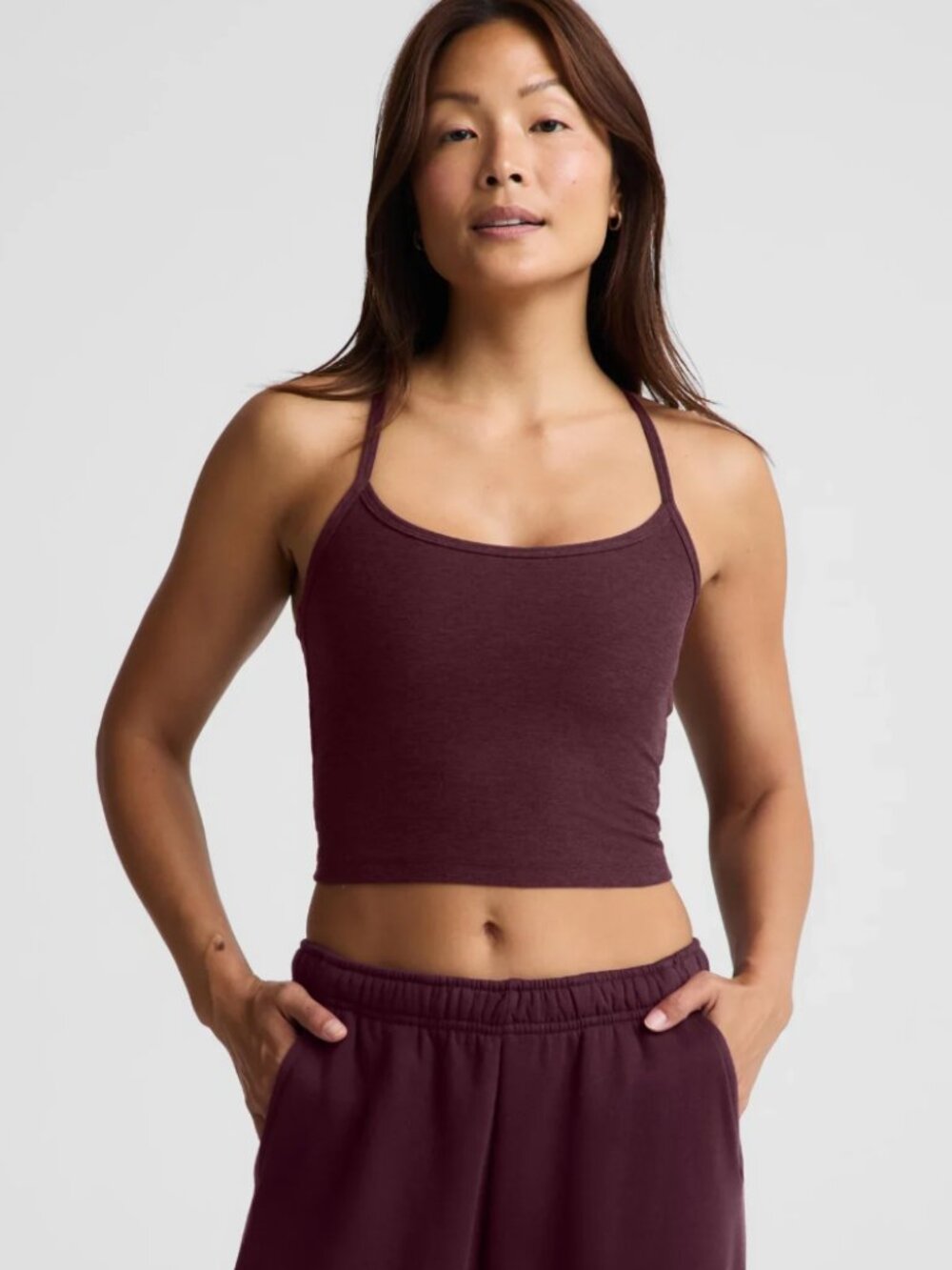 Spacedye Slim Racerback Cropped Tank - Picture 1 of 4